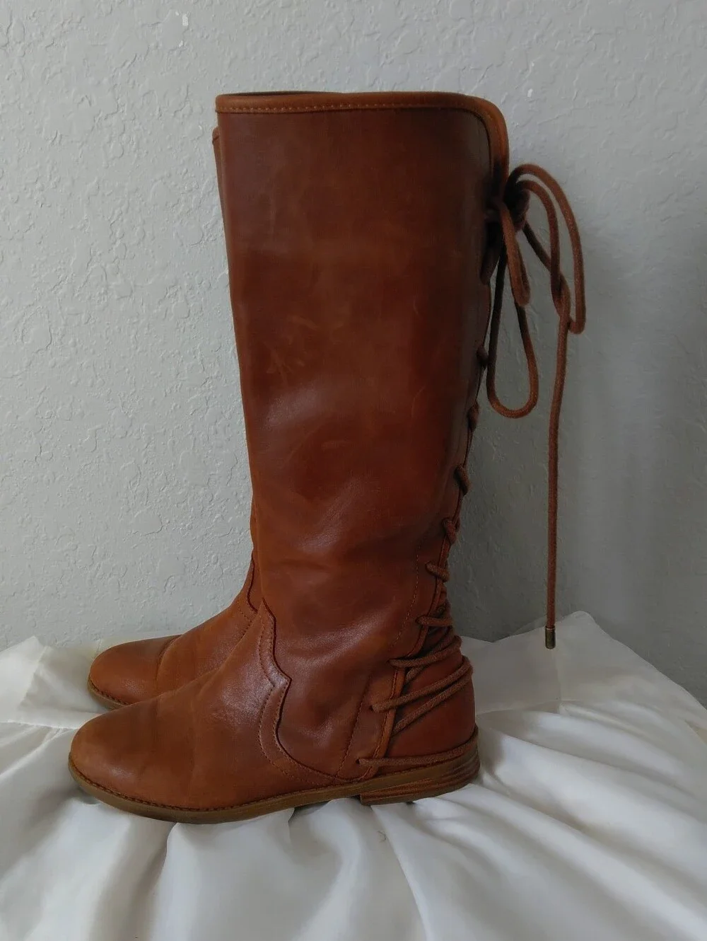 GB Girls Cognac Leather Ankle Boot